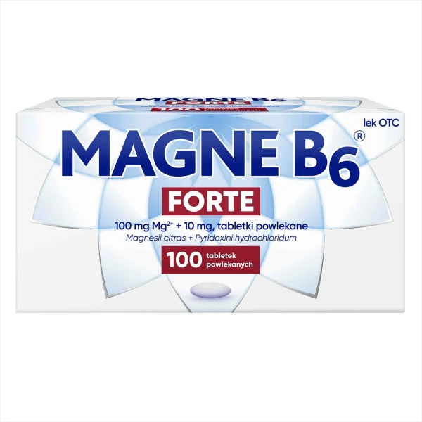 Magne B6 Forte 100 mg + 10 mg, 100 tabletek powlekanych