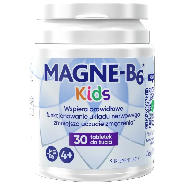 Magne B6 Kids, od 4 lat, smak arbuzowy, 30 tabletek do żucia