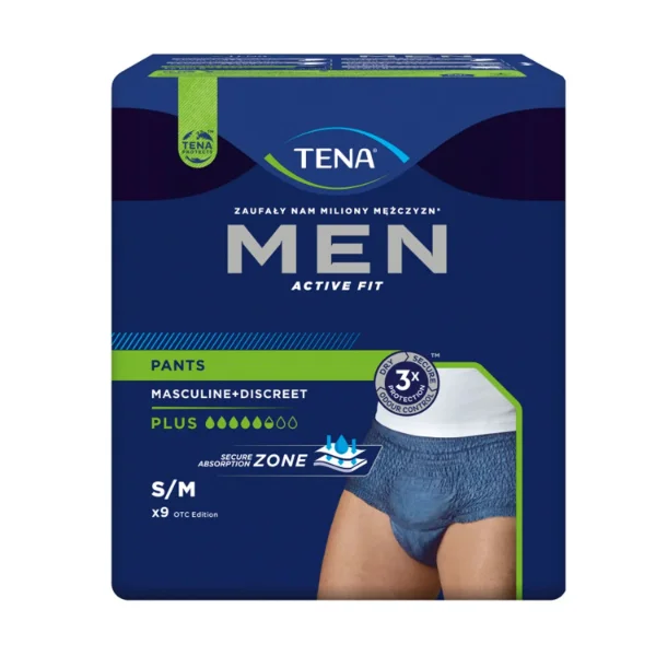 Tena Men Pants, majtki chłonne, rozmiar M, 75-105 cm, Plus, 9 sztuk