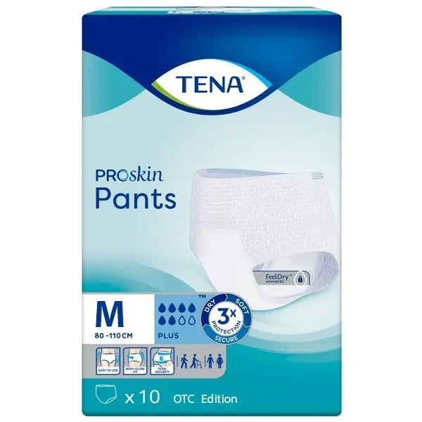 Tena Pants, majtki chłonne OTC Edition, rozmiar M, 80-110 cm, Plus, 10 sztuk