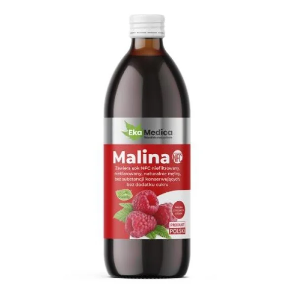 EkaMedica, sok NFC z malin 100%, 500 ml