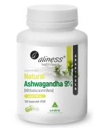 Aliness Natural Ashwaganda 9% , 100 kapsułek vege