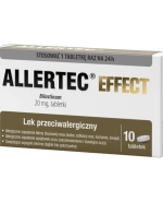 Allertec Effect 20 mg, 10 tabletek