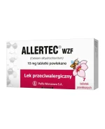Allertec WZF, 10 mg, 7 tabletek powlekanych