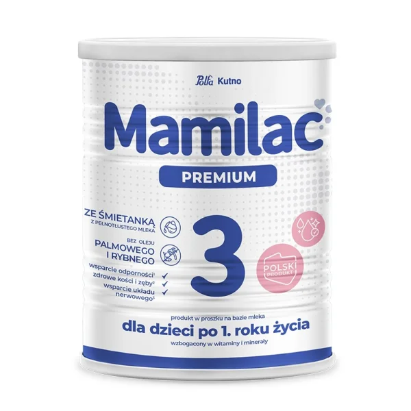 Mamilac Premium 3, produkt w proszku na bazie mleka, po 1 roku, 400 g