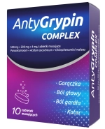 AntyGrypin Complex 500 mg + 200 mg + 4 mg, 10 tabletek musujących