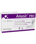 Anusir Pro, czopki doodbytnicze z laktoferyną, glicerofosfoinozytolem i kwasem hialuronowym, 10 sztuk