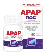 Apap Noc 500 mg + 25 mg, 50 tabletek powlekanych