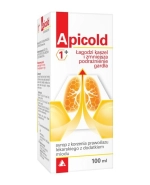 Apicold 1+, syrop z prawoślazu lekarskiego z dodatkiem miodu, 100 ml
