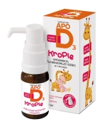 ApoD3 Krople, witamina D3 400 j.m. dla niemowląt i dzieci od 1 dnia życia, 10 ml