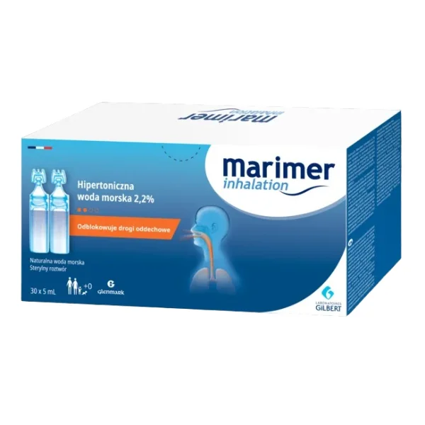 marimer-inhalation-hipertoniczna-woda-morska-2,2%-do-nebulizacji-od-1-dnia-zycia-5-ml-x-30-ampulek