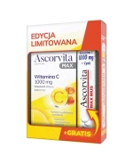 Zestaw Ascorvita Max, 30 tabletek powlekanych, + Ascorvita Max Mus, smak cytrynowy, 20 tabletek musujących 