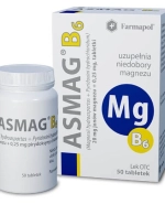 Asmag B 20 mg + 0,25 mg, 50 tabletek