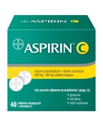 Aspirin C 400 mg + 240 mg, 40 tabletek musujących