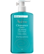 Avene Cleanance, żel oczyszczający do twarzy i ciała, skóra tłusta ze skłonnością do niedoskonałości, 400 ml