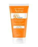 Avene Sun, krem ochronny do twarzy, bezzapachowy, skóra sucha i wrażliwa, SPF 50+, 50 ml