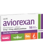 Aviorexan 50 mg + 50 mg, 10 tabletek powlekanych