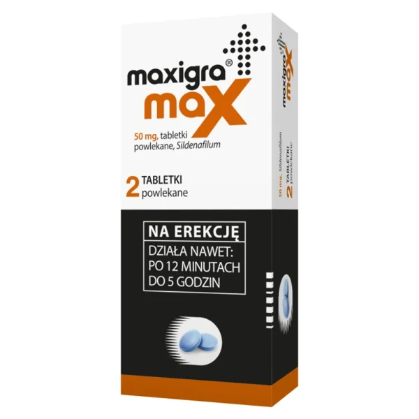 Maxigra Max 50 mg, 2 tabletki powlekane