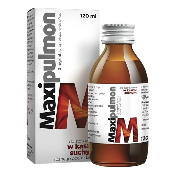 Maxipulmon 3 mg/ml, syrop na kaszel suchy, 120 ml
