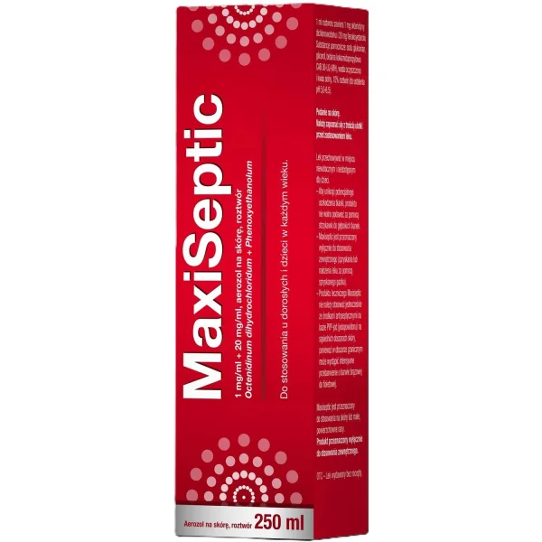 MaxiSeptic (1 mg + 20 mg) / ml, aerozol na skórę, 250 ml