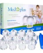 Med Plus, bańki lekarskie, bezogniowe, 12 sztuk + pompka