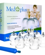 Med Plus, bańki lekarskie, bezogniowe, 8 sztuk + pompka