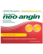 Benzydamine neo-angin 3 mg, smak cytrynowy, 20 pastylek twardych