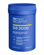 ForMeds BICAPS D3 2000, witamina D dla wsparcia odporności i utrzymania zdrowych zębów i kości, 120 kapsułek