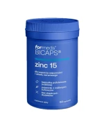 ForMeds BICAPS Zinc 15, cytrynian cynku dla wsparcia odporności i układu nerwowego, 60 kapsułek