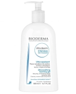 Bioderma Atoderm Intensive Gel Moussant, delikatnie oczyszczający żel, redukujący swędzenie skóry, bez mydła, 500 ml