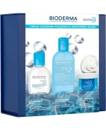 Zestaw Bioderma Hydrabio, nawilżający krem do twarzy, 50 ml + tonik nawilżający, 250 ml + nawilżający płyn micelarny, 250 ml