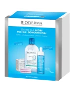 Zestaw Bioderma Hydrabio, Hyalu+, serum, 30 ml + H2O, płyn micelarny, 500 ml + Glov, płatki kosmetyczne, 3 sztuki