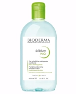 Bioderma Sebium H2O, płyn micelarny do skóry tłustej, mieszanej, trądzikowej, 500 ml
