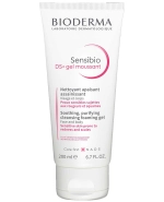 Bioderma Sensibio DS+, delikatny żel oczyszczający do twarzy, 200 ml