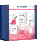 Zestaw Bioderma Sensibio Krem Defensive, 40 ml + krem pod oczy, 15 ml + woda micelarna, 100 ml
