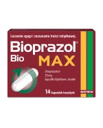 Bioprazol Bio Max 20 mg, na objawy zgagi i refluksu, 14 kapsułek dojelitowych