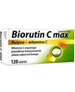 Biorutin C Max, rutyna + witamina C, 120 tabletek