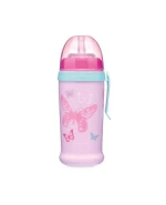 Canpol Babies Bidon niekapek Butterfly różowy 12m+, 56/515, 350 ml