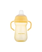 Canpol Babies Kubek niekapek z silikonowym ustnikiem FirstCup, żółty, 56/615, 250 ml 