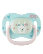 Canpol Babies, smoczek uspokajający, 6-18 miesięcy, silikonowy, symetryczny, świecący w ciemności, Exotic Animals, lama, 1 sztuka