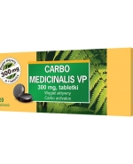 Carbo medicinalis VP 300 mg, węgiel aktywny, 20 tabletek