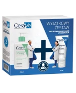 Zestaw CeraVe oczyszczający żel do mycia z ceramidami, skóra normalna i tłusta, 236 ml + nawilżający krem z ceramidami do twarzy, skóra normalna i sucha, 52 ml