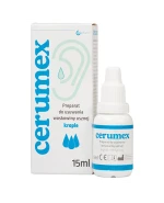 Cerumex, preparat do  usuwania woskowiny usznej, krople, 15 ml