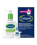 Cetaphil MD Dermoprotektor, balsam do twarzy i ciała, 236 ml + Cetaphil EM, emulsja micelarna do mycia, mini produkt, 29 ml gratis