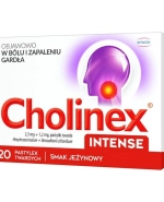 Cholinex Intense 2,5 mg + 1,2 mg, smak jeżynowy, 20 pastylek twardych do ssania