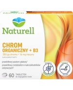Naturell Chrom Organiczny + B3, 60 tabletek do rozgryzania i żucia