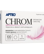 Apteo Chrom organiczny z niacyną, 100 tabletek