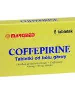 Coffepirine Tabletki od bólu głowy 450 mg + 50 mg, 6 tabletek