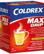 Coldrex MaxGrip 1000 mg + 10 mg + 40 mg, smak cytrynowy, 14 saszetek