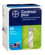 Contour Plus, paski testowe do glukometru, 50 sztuk